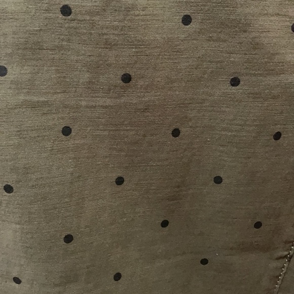 CURRENT/ELLIOTT The Easy Stiletto With Rolled Hem in Rural Green Polka D… - Picture 7 of 10